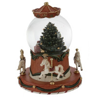 Фигурка декор в стекл шаре "Карусель" (движ, муз, подсвет, 3хААА, н/п), D 10 см, L14,5 W14,5 H18 см