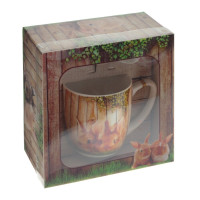 Кружка с ложкой, 150 мл, L10 W7 H7,5 см, 4в