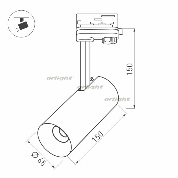 Трековый светильник POLO 027468 Arlight