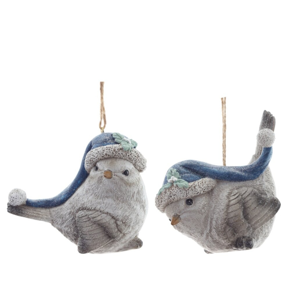 Фигурка декоративная подвесная "Птичка",   L9,5 W5 H8 см, 2в.