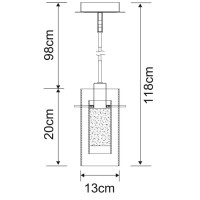 Подвесной светильник Aries A2300SP-1CC Arte Lamp