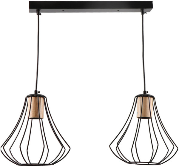 Подвесной светильник  MD.9050-2-P-BK+WOOD Imex