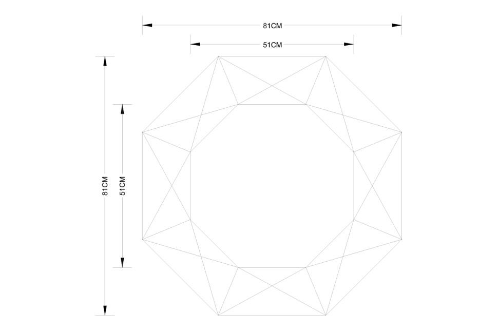 Зеркало с объемной зеркальной рамой
