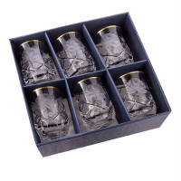 Набор стаканов 250мл.6шт."Роза Голд"