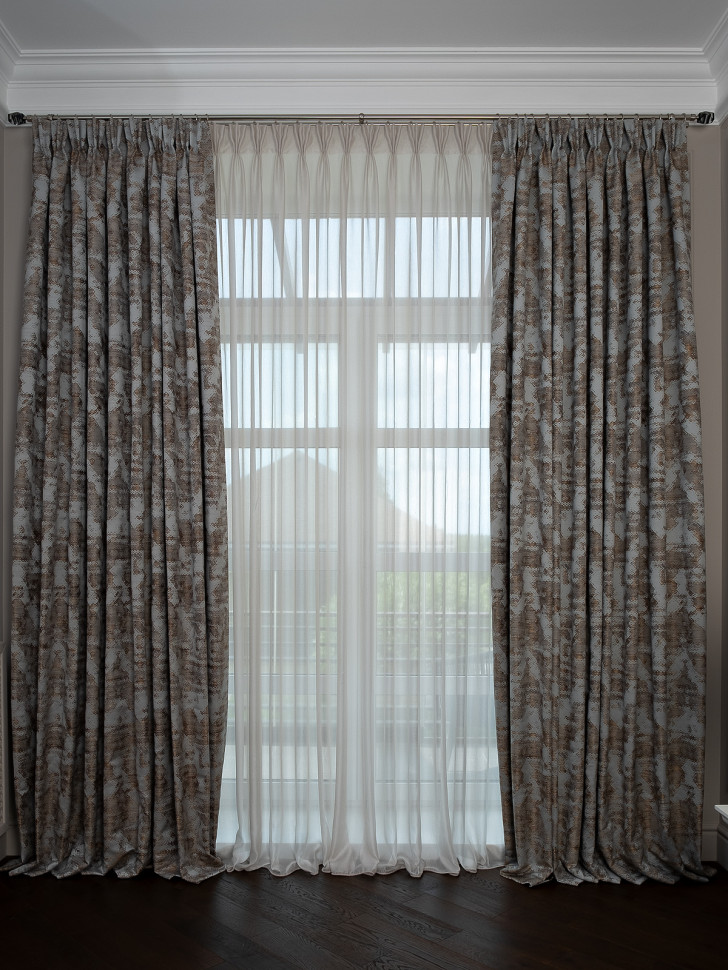 Портьера Bromley 275х260см голубая