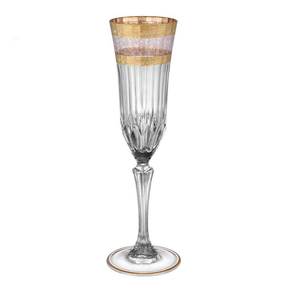 Набор фужеров 180мл.6шт."Адажио Италия Узоры" золотой