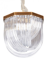 Подвесная люстра Murano Glass A001-400 L4 brass/clear DeLight Collection