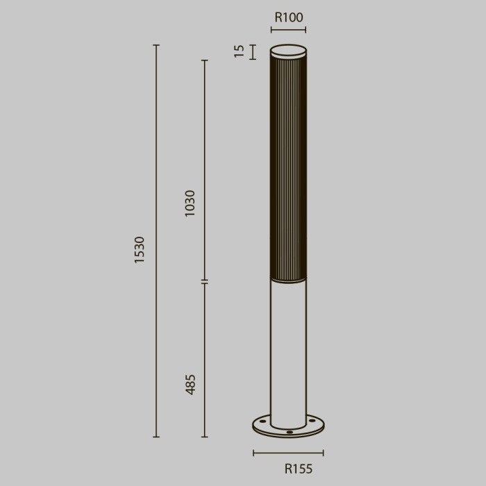 Наземный светильник Ster O467FL-L70B3K Maytoni
