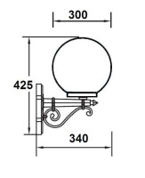 Настенный фонарь уличный  88201L Bl Oasis Light