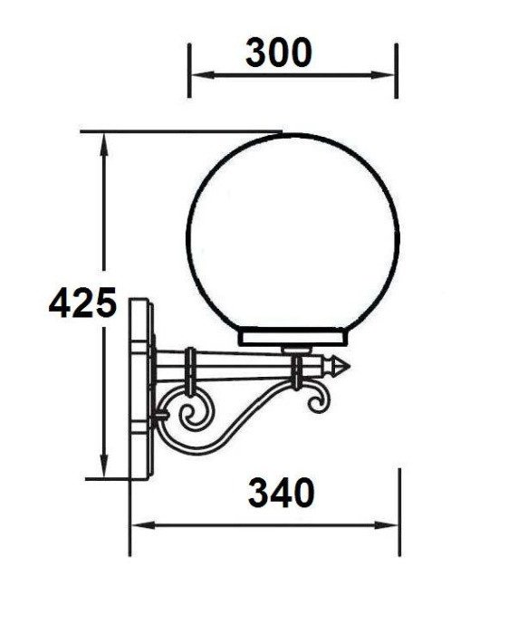 Настенный фонарь уличный  88201L Bl Oasis Light