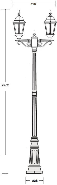 Наземный фонарь ASTORIA 2 91409LA Bl Oasis Light