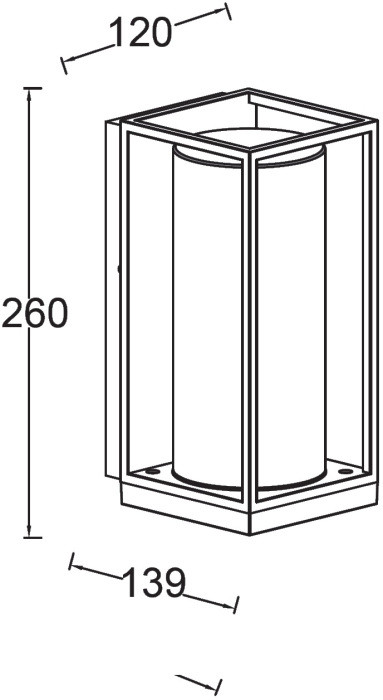 Настенный светильник уличный UNITE 2888 Bl Oasis Light