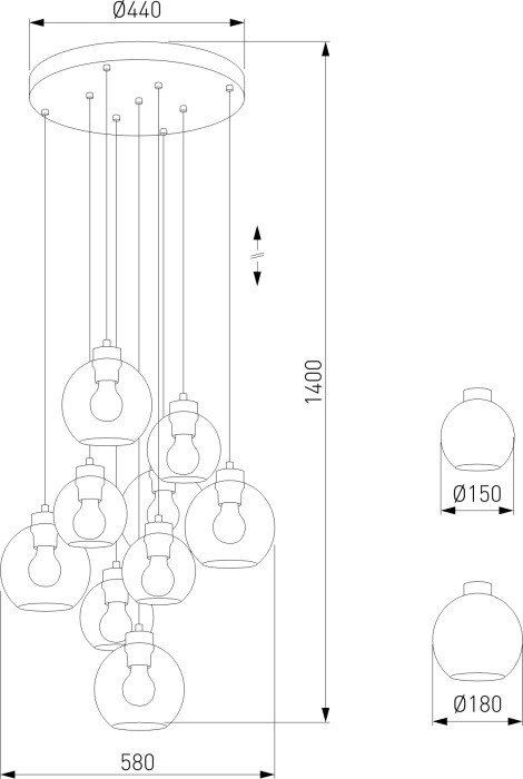 Подвесной светильник Cubus 10208 Cubus TK Lighting