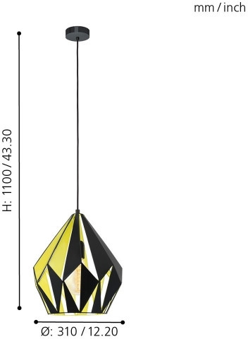 Подвесной светильник Carlton 1 49256 Eglo