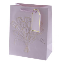 Пакет подарочный S (бумага 210г/м2, блок 12шт), L18 W10 H23 см, 4в.