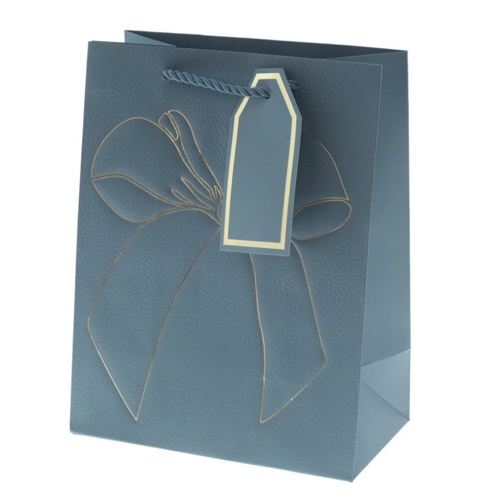 Пакет подарочный S (бумага 210г/м2, блок 12шт), L18 W10 H23 см, 4в.