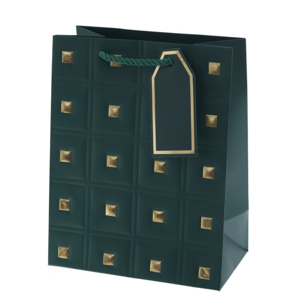 Пакет подарочный S (бумага 210г/м2, блок 12шт), L18 W10 H23 см, 4в.