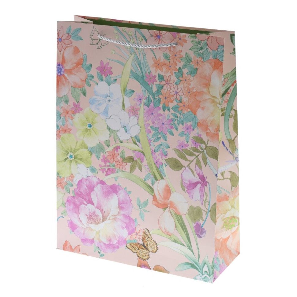 Пакет подарочный S (бумага 210г/м2, блок 12шт), L18 W10 H23 см, 4в.