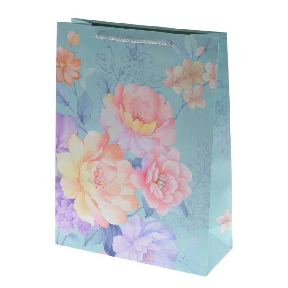 Пакет подарочный S (бумага 210г/м2, блок 12шт), L18 W10 H23 см, 4в.