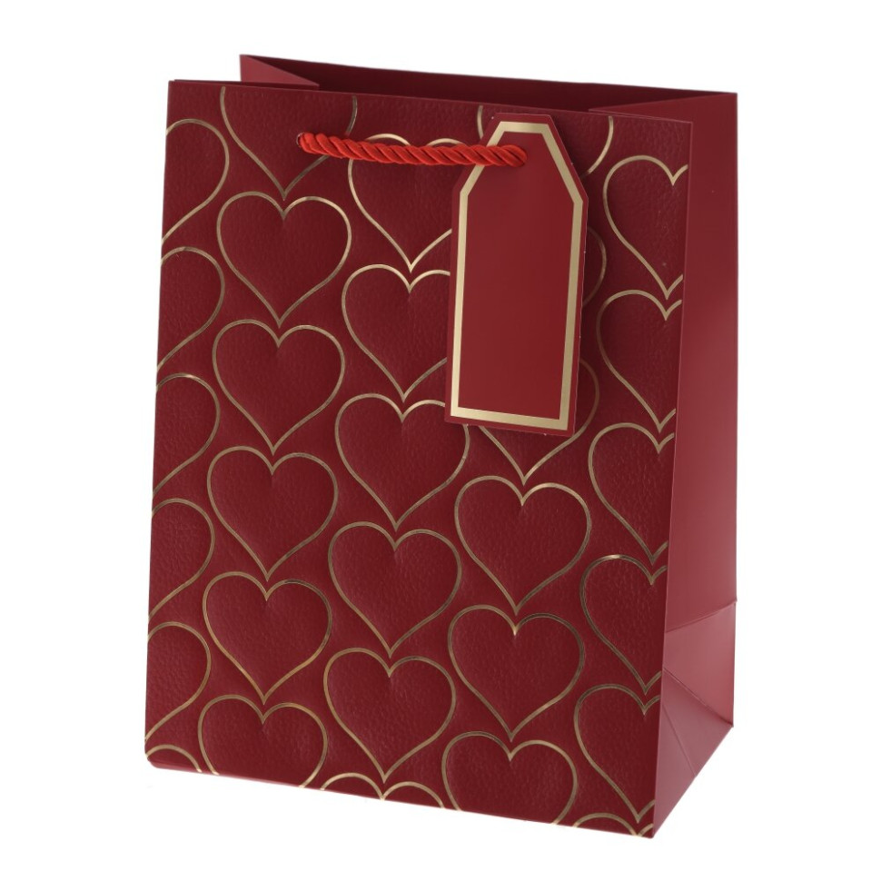 Пакет подарочный S (бумага 210г/м2, блок 12шт), L18 W10 H23 см, 4в.