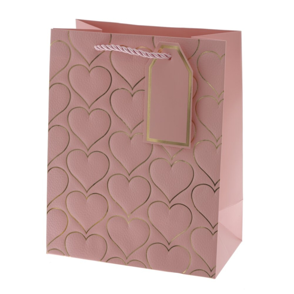 Пакет подарочный S (бумага 210г/м2, блок 12шт), L18 W10 H23 см, 4в.