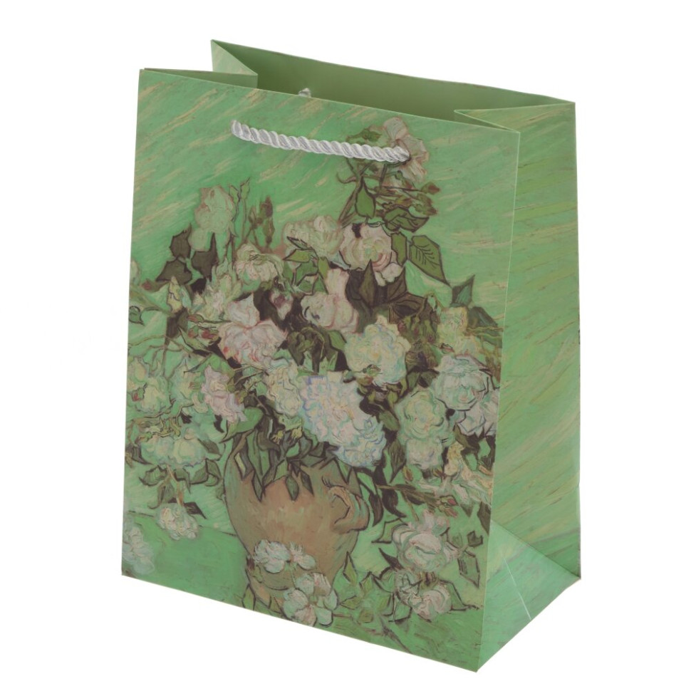 Пакет подарочный S (бумага 210г/м2, блок 12шт), L18 W10 H23 см, 4в.