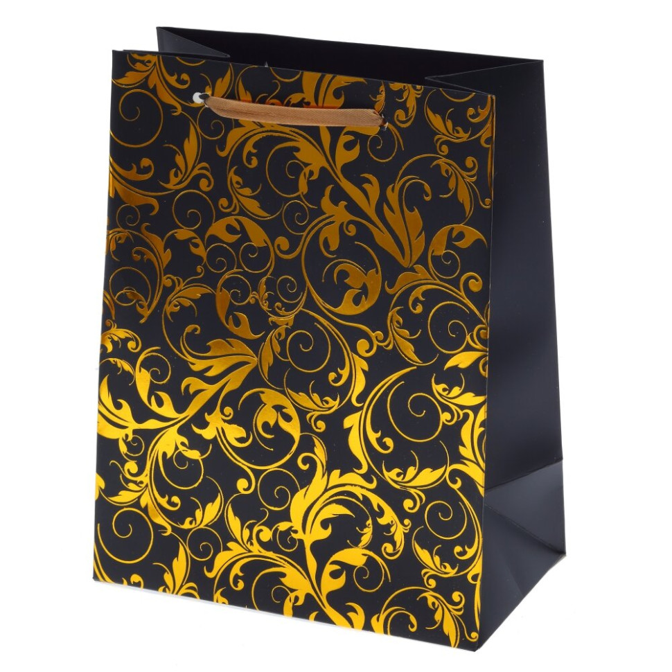 Пакет подарочный S (бумага 210г/м2, блок 12шт), L18 W10 H23 см, 4в.