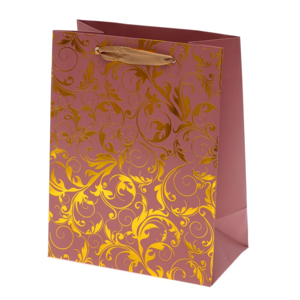 Пакет подарочный S (бумага 210г/м2, блок 12шт), L18 W10 H23 см, 4в.