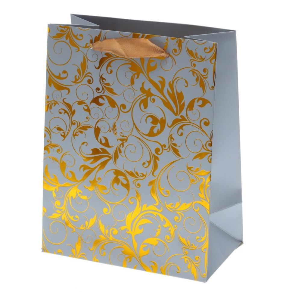 Пакет подарочный S (бумага 210г/м2, блок 12шт), L18 W10 H23 см, 4в.