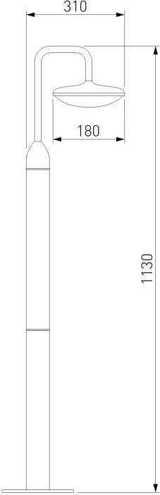 Наземный светильник Portal 35162/F серый Elektrostandard
