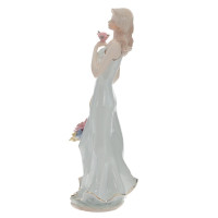 Фигурка декоративная "Девушка с корзиной цветов", L17 W13 H34,5 см