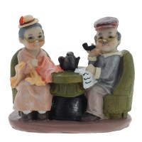 Фигурка декоративная "Бабушка с дедушкой", L15 W8 H14 см, 2в.