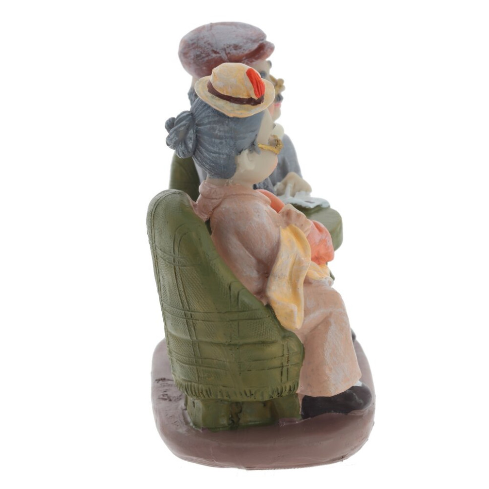 Фигурка декоративная "Бабушка с дедушкой", L15 W8 H14 см, 2в.