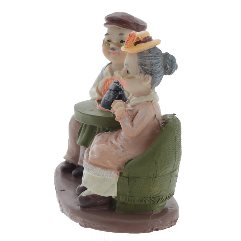 Фигурка декоративная "Бабушка с дедушкой", L15 W8 H14 см, 2в.