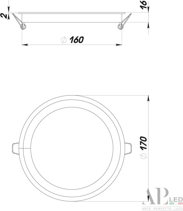 Точечный светильник Ingrid 3322.LDY16016/16W/6K APL LED