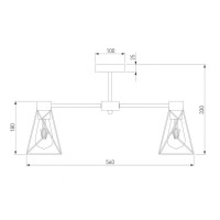 Потолочная люстра Eurosvet Trappola 70107/5 черный/латунь