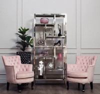 Стеллаж с черным стеклом (хром) Стеллаж с черным стеклом (хром)