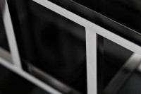 Стеллаж с черным стеклом (хром) Стеллаж с черным стеклом (хром)