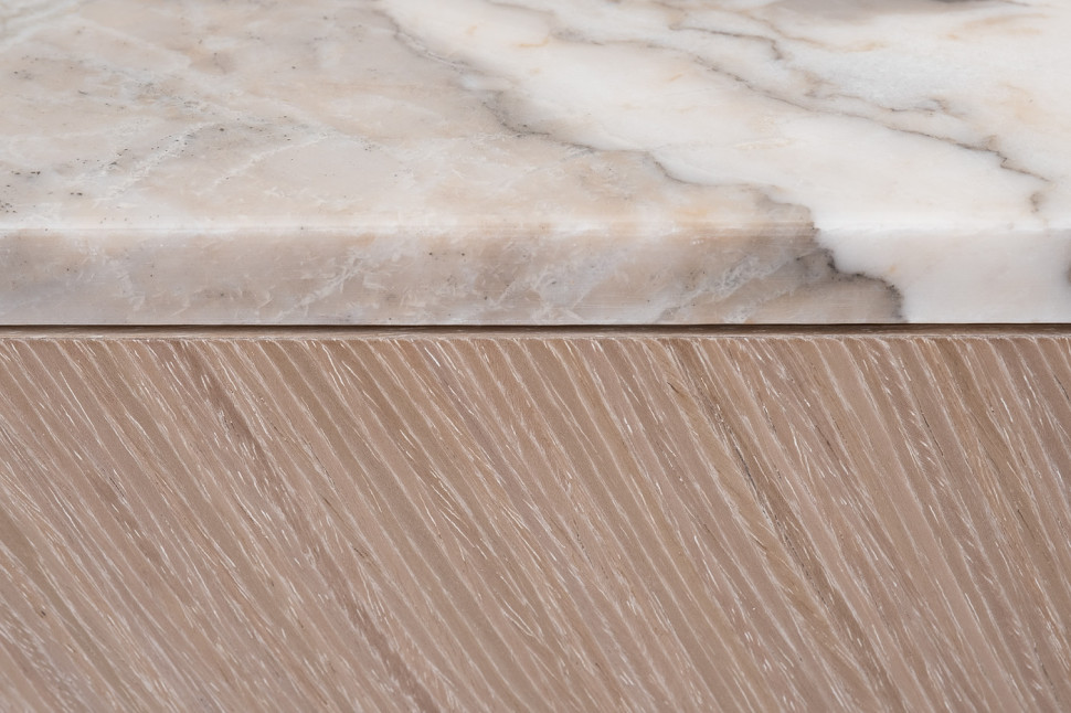 Комод светлый шпон/мраморная столешница