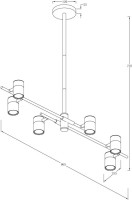Потолочная люстра Enzo FR5201PL-06B Freya