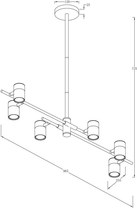 Потолочная люстра Enzo FR5201PL-06B Freya