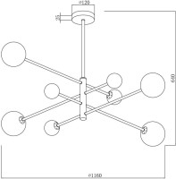 Потолочная люстра Sphirity FR5376CL-08B Freya