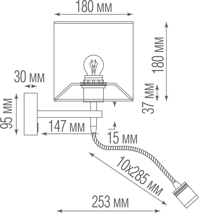 Бра Prague W111048.2 SCBL Donolux