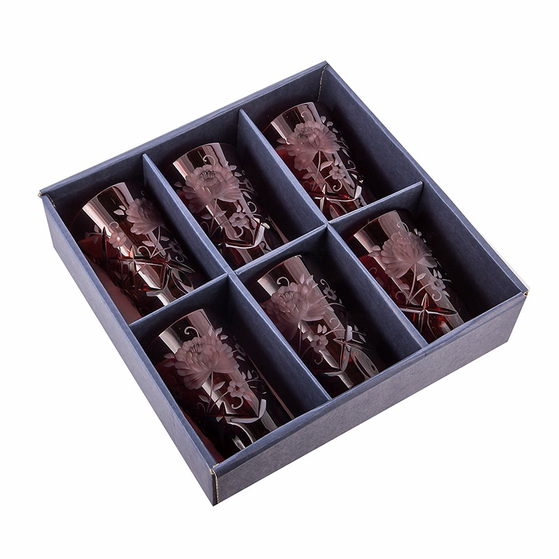 Набор стаканов 60мл.6шт."Роза Рубин"