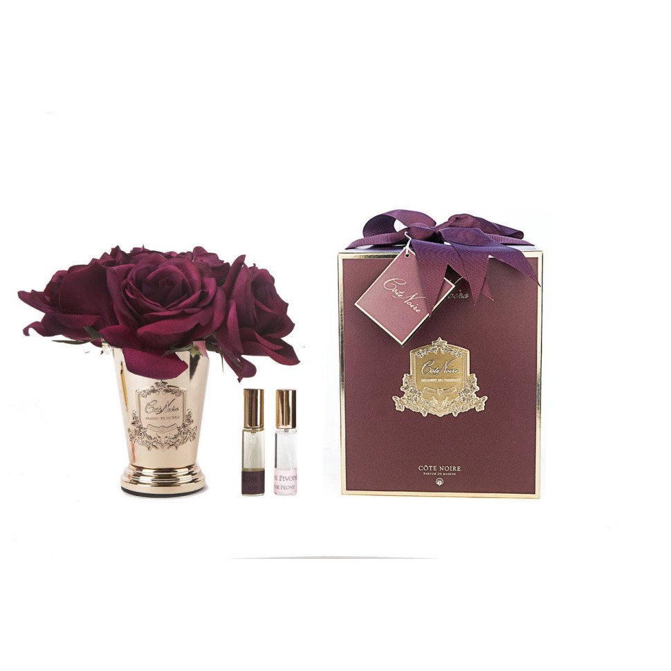 Ароматизированный букет "Seven Rose Bouquet" карминно-красный Côte Noire