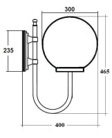 Настенный фонарь уличный GLOBO L 88201L/10A Bl Oasis Light