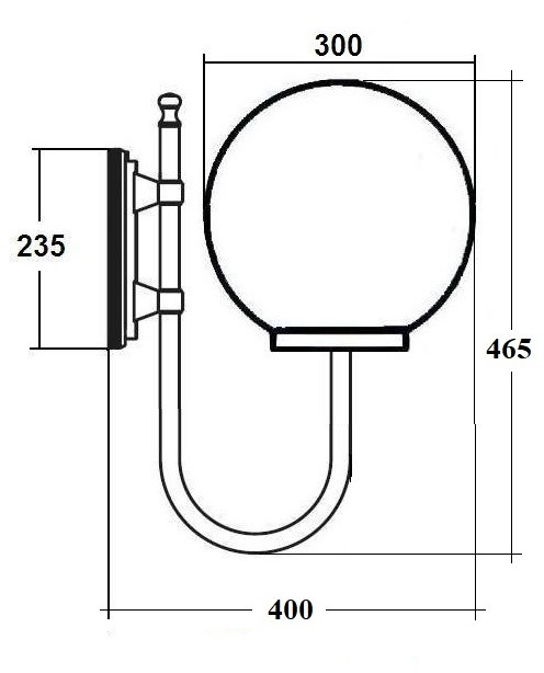 Настенный фонарь уличный GLOBO L 88201L/10A Bl Oasis Light