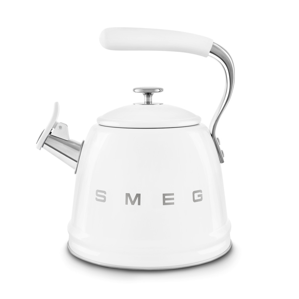 Чайник со свистком 2,3л."Smeg" белый