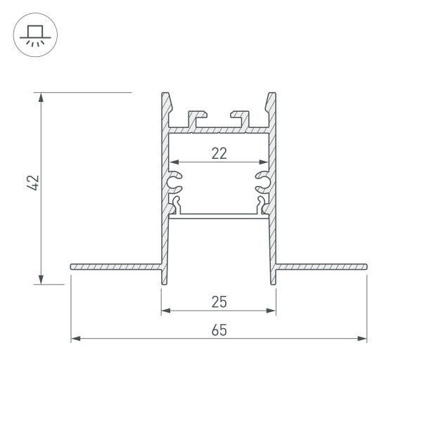 Профиль Arlight SL-Comfort22-Fantom-2000 Anod 033275