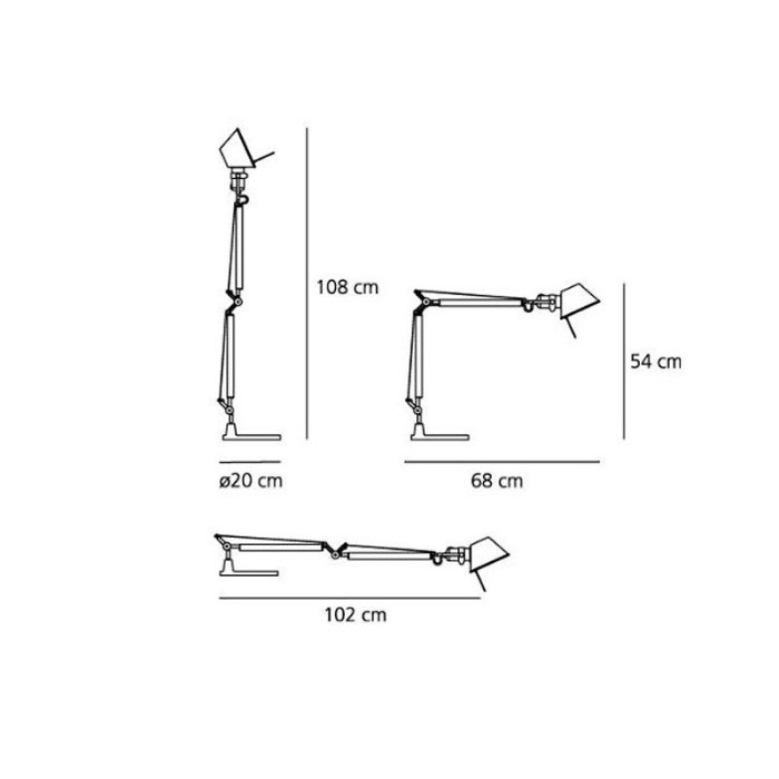 Офисная настольная лампа Tolomeo Mini 1531010A+A008600 Artemide